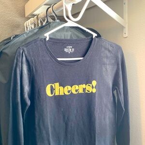 J Crew “Cheers!” Long sleeve T-shirt